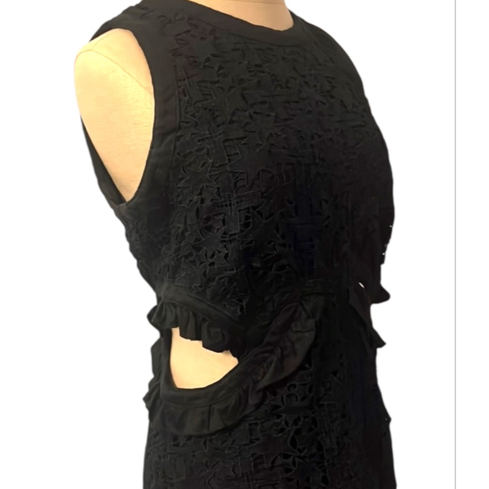 Authentic Saint Laurent luxury designer signature black star cutout dress sz 4 - Picture 10 of 11